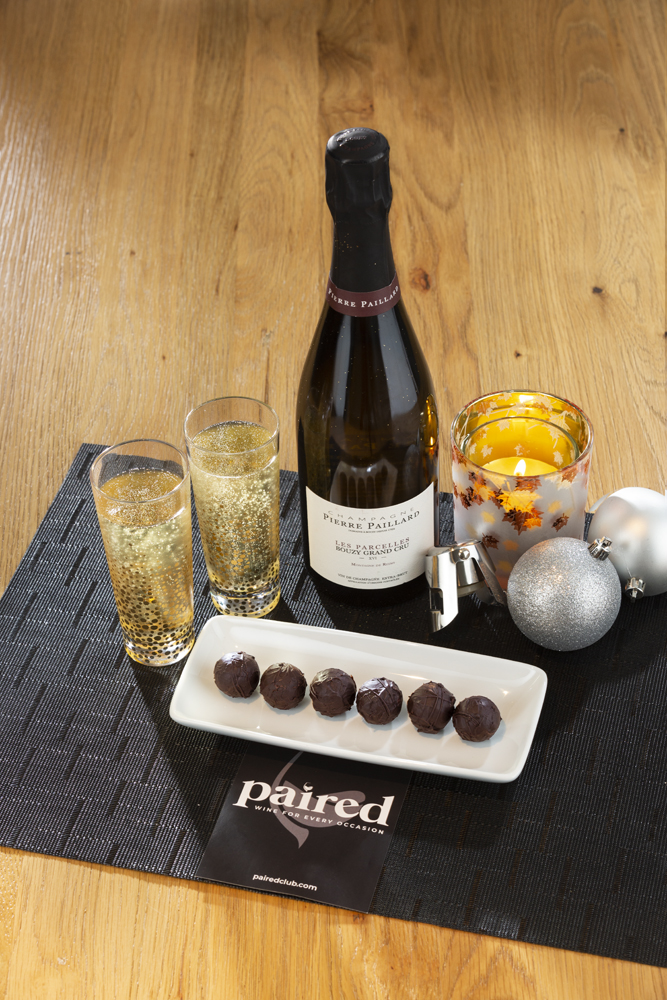 Champagne and Hand-made Chocolate Truffles